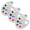 U.S. Art Supply 10-Well Plastic Artist Painting Palette (Pack of 3) - Paint Color Mixing Trays - Kids, Students, Fun Parties, Acrylic, Oil, Watercolor